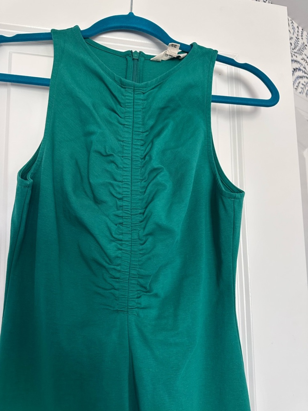 Boden Teal Ruched-Back Sleeveless Tank